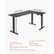 L-Shaped Electric Height Adjustable Gaming Desk with Power Outlets